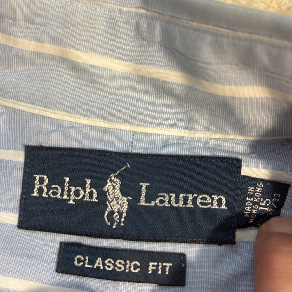 Ralph Lauren Men's Blue and White Checkered Shirt - Picture 10 of 11